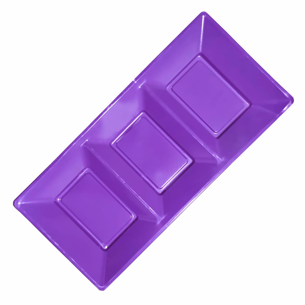 Bandeja Lila 3 Espacios x 3 uni. Arma Tu Party
